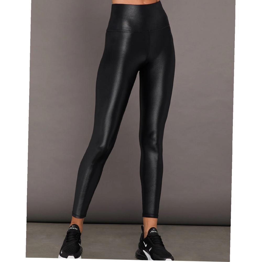 Carbon 38 Legging in Takara Shine  Black High Waist Tights Pants Size XS